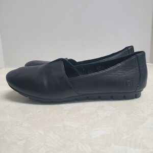Born Black Sebra Leather Slip-On Loafers for Women